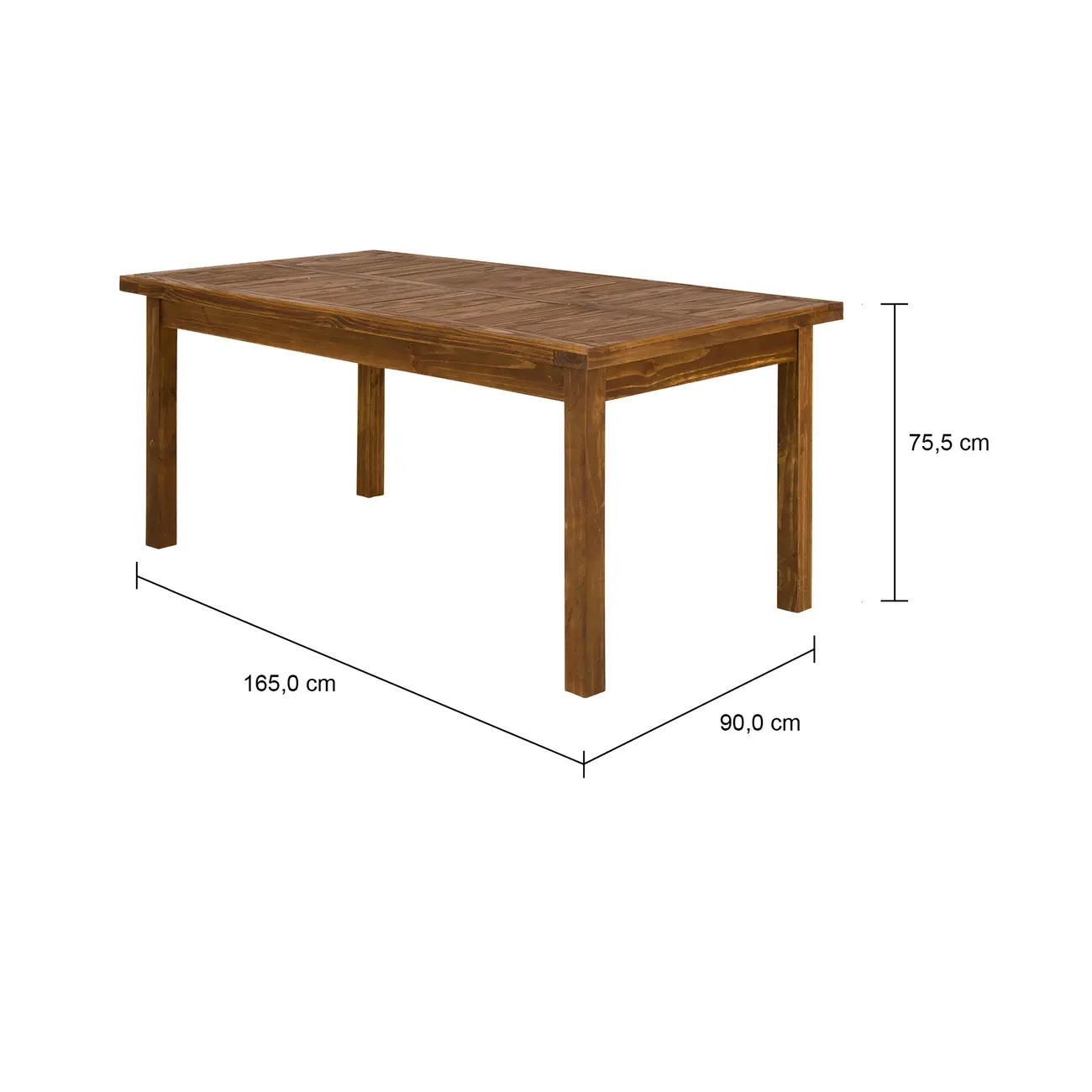 MESA 1,65 M X 90 CM CRATES - ENCERADO CASTANHO - Foto 8