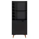 PRETO/NOZES - BAR 1 PORTA 61 CM X 1,50 M LIN