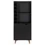 PRETO/NOZES - BAR 1 PORTA 61 CM X 1,50 M LIN