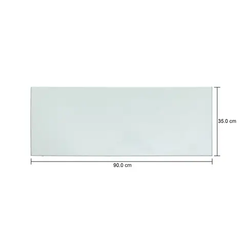 Imagem com medidas do produto FRACTIONS TAMPO VIDRO APARADOR 6 MM X 90 CM X 35 CM