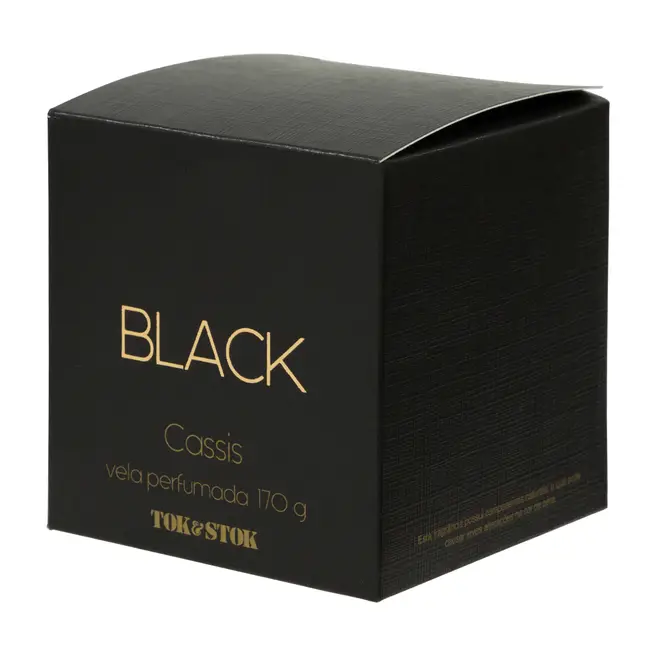 VELA PERFUMADA POTE CASSIS BLACK - PRETO/OURO - Foto 3