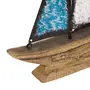 ADORNO MESA BARCO 16 CM BAÍA - PAULOWNIA/AZUL CLARO - Foto 5