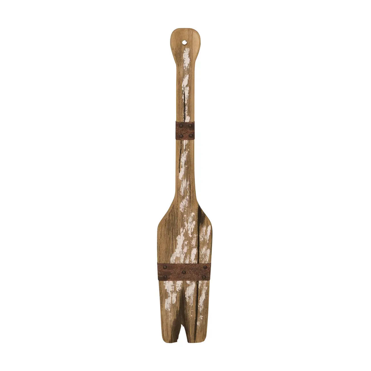 ADORNO DE PAREDE 71 CM BAÍA REMO - BRANCO/PAULOWNIA - Foto 1