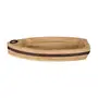 CENTRO DE MESA 39 CM BAÍA BARCO - PAULOWNIA/CINZA - Foto 2