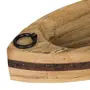 CENTRO DE MESA 39 CM BAÍA BARCO - PAULOWNIA/CINZA - Foto 4