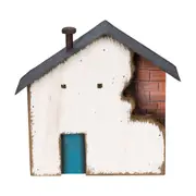 ADORNO MESA CASINHA DA VILA 20 CM BAÍA - GRAFITE/BRANCO - Foto 1