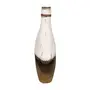 VASO GARRAFA DECORATIVO 20 CM BAÍA - PAULOWNIA/BRANCO - Foto 3