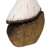 VASO GARRAFA DECORATIVO 20 CM BAÍA - PAULOWNIA/BRANCO - Foto 5
