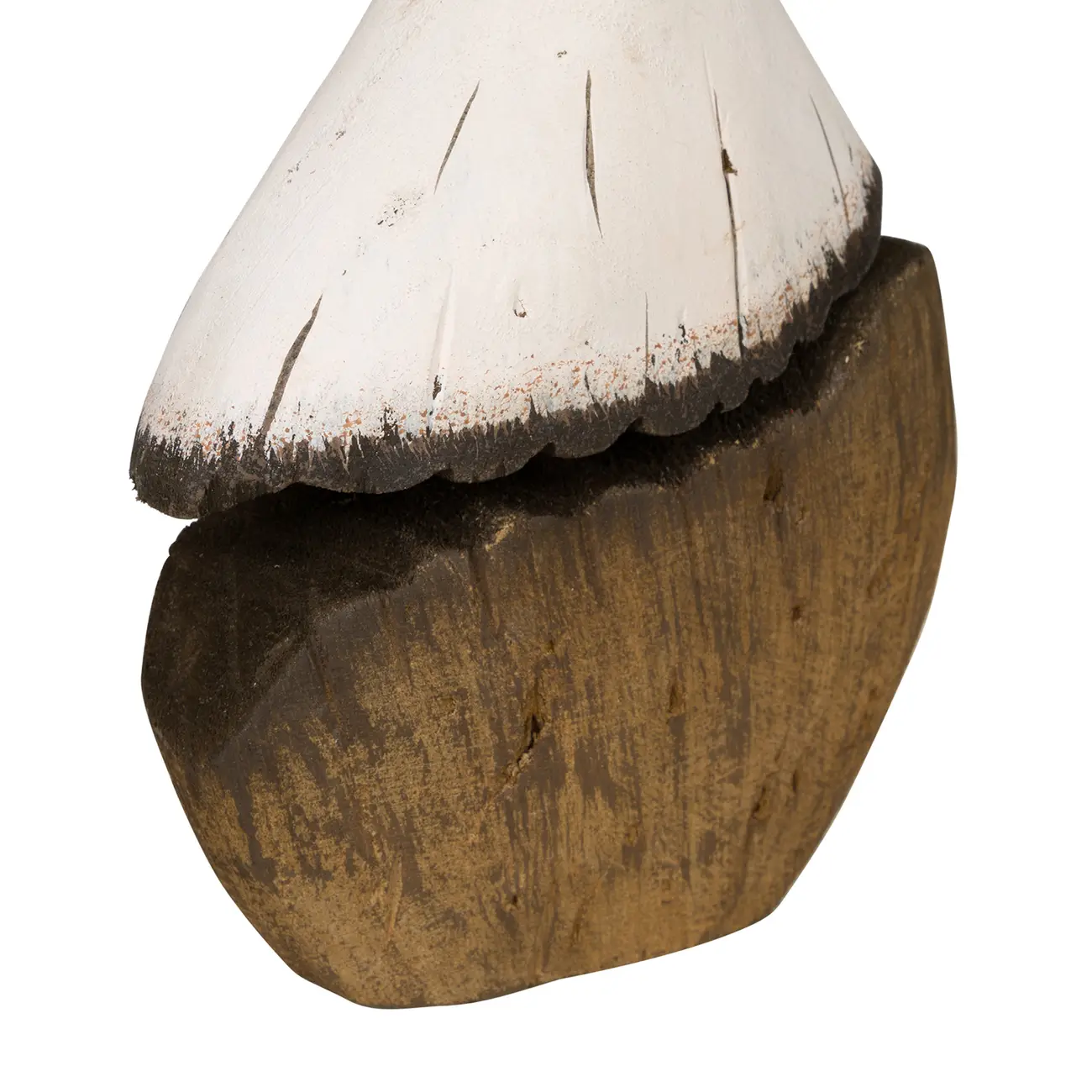 VASO GARRAFA DECORATIVO 20 CM BAÍA - PAULOWNIA/BRANCO - Foto 5
