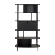 ESTANTE 1 PORTA BASCULANTE 1,04 M X 1,86 M DUNAND - PRETO/PRETO - Foto 1