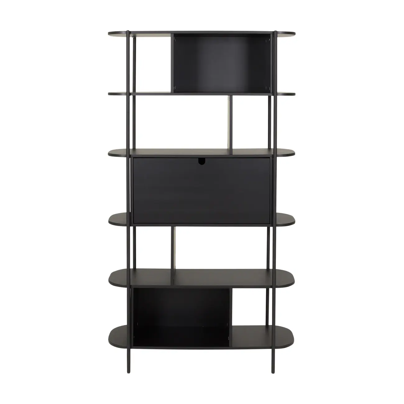 ESTANTE 1 PORTA BASCULANTE 1,04 M X 1,86 M DUNAND - PRETO/PRETO - Foto 1