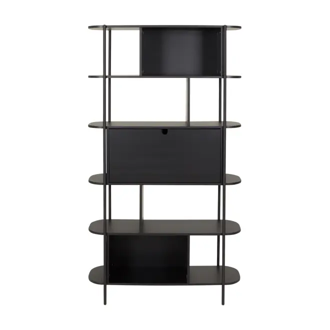 ESTANTE 1 PORTA BASCULANTE 1,04 M X 1,86 M DUNAND - PRETO/PRETO - Foto 1