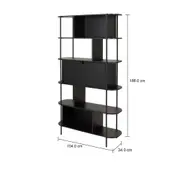 ESTANTE 1 PORTA BASCULANTE 1,04 M X 1,86 M DUNAND - PRETO/PRETO - Foto 12