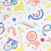 LENÇOL BERÇO 70 CM X 1,30 M COM 2 ARCA-ÍRIS - CORES CALEIDOCOLOR - Foto 6