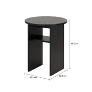 LUNE MESA LATERAL REDONDA 40 CM - PRETO - Foto 6