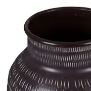 VASO DECORATIVO 26 CM SURMIC - MARROM/BRANCO - Foto 2