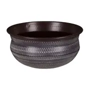 VASO DECORATIVO 24 CM SURMIC - MARROM/BRANCO - Foto 1