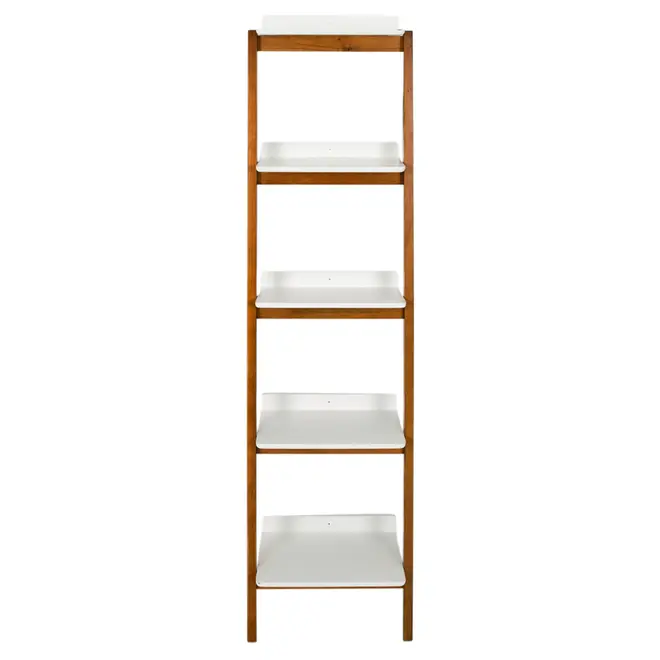 ESTANTE 48 CM X 1,85 M HANNA - NOZES/BRANCO - Foto 1
