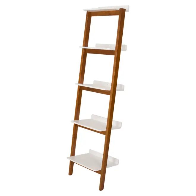 ESTANTE 48 CM X 1,85 M HANNA - NOZES/BRANCO - Foto 2