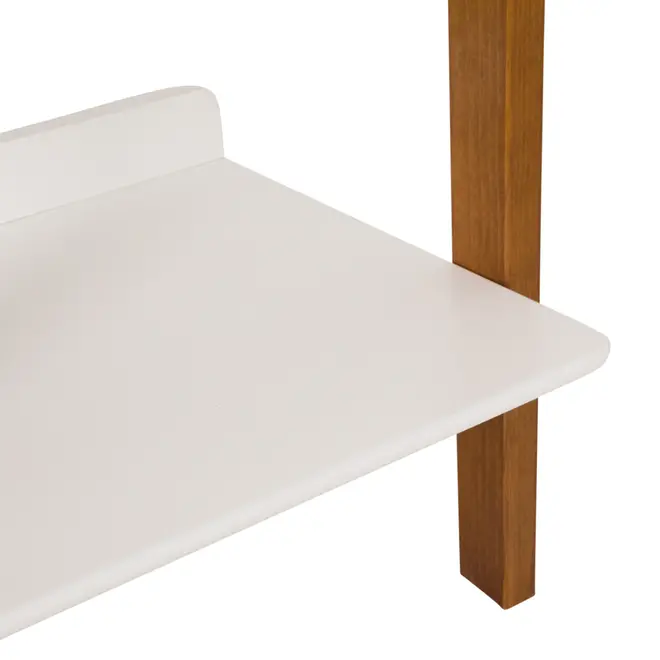 ESTANTE 48 CM X 1,85 M HANNA - NOZES/BRANCO - Foto 4
