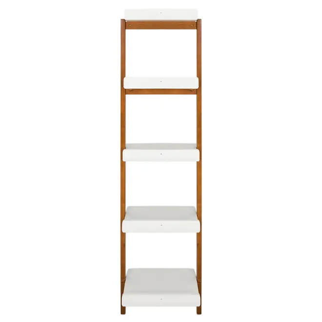 ESTANTE 48 CM X 1,85 M HANNA - NOZES/BRANCO - Foto 6