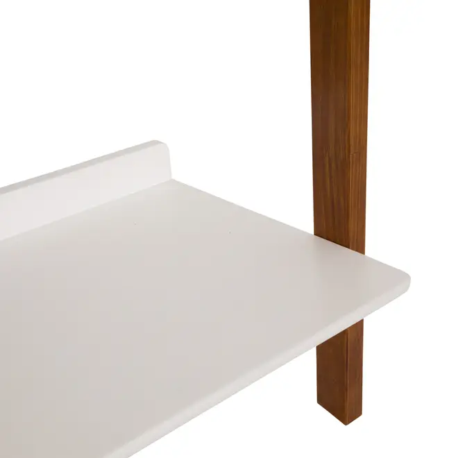 ESTANTE 70 CM X 1,46 M HANNA - NOZES/BRANCO - Foto 4