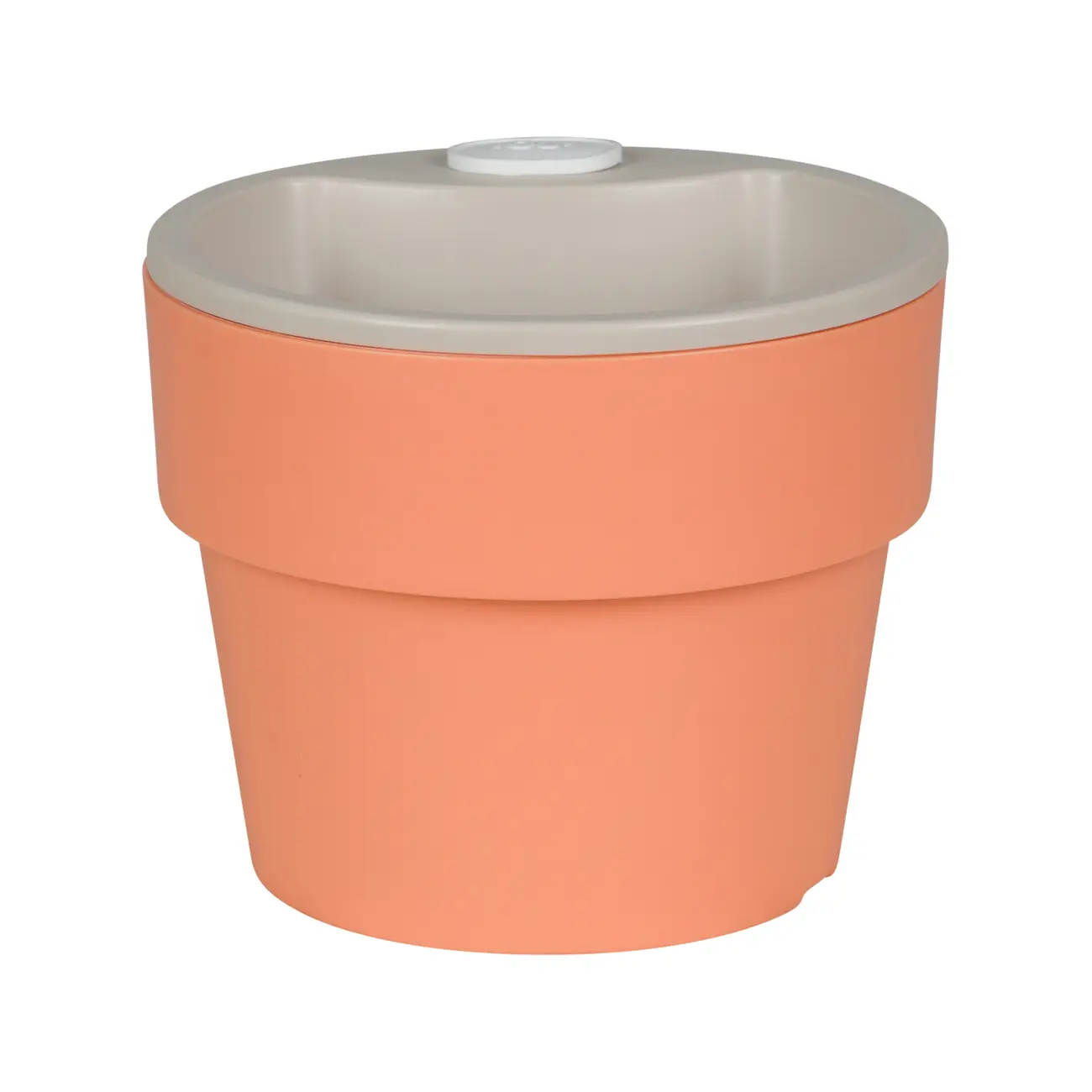 VASO AUTOIRRIGÁVEL 10 CM KANTIL - MELÃO/BEGE - Foto 1