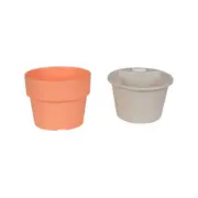 VASO AUTOIRRIGÁVEL 10 CM KANTIL - MELÃO/BEGE - Foto 7