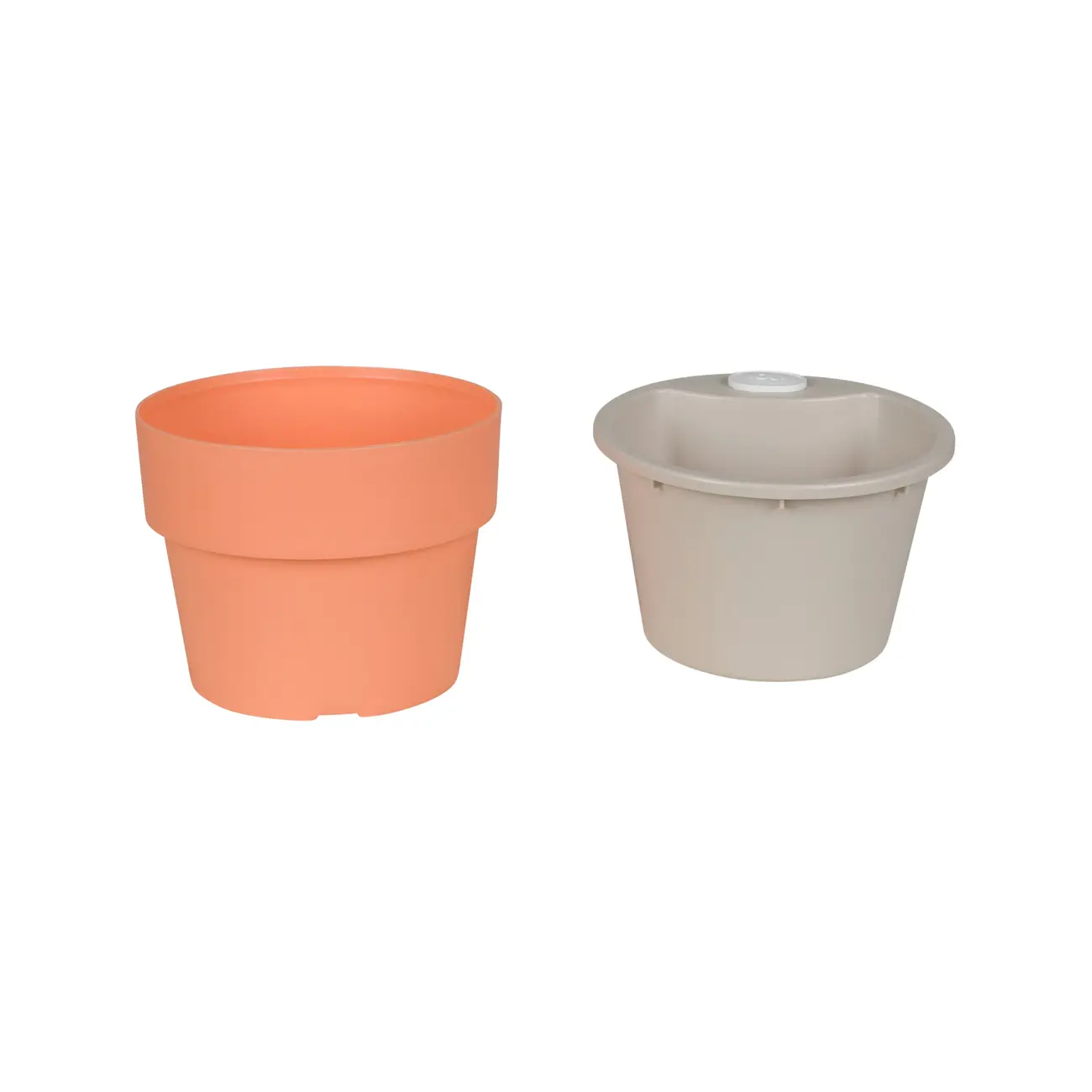 VASO AUTOIRRIGÁVEL 10 CM KANTIL - MELÃO/BEGE - Foto 7