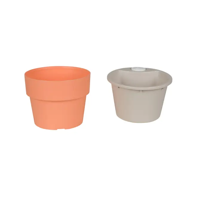 VASO AUTOIRRIGÁVEL 10 CM KANTIL - MELÃO/BEGE - Foto 7