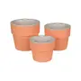 VASO AUTOIRRIGÁVEL 10 CM KANTIL - MELÃO/BEGE - Foto 8