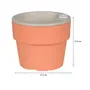 VASO AUTOIRRIGÁVEL 10 CM KANTIL - MELÃO/BEGE - Foto 9