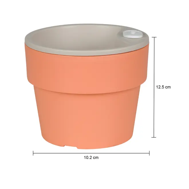 VASO AUTOIRRIGÁVEL 10 CM KANTIL - MELÃO/BEGE - Foto 9