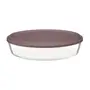 TRAVESSA REFRATÁRIA OVAL 26 CM X 18 CM BENTLEY - INCOLOR/RUBY MOCHA - Foto 1
