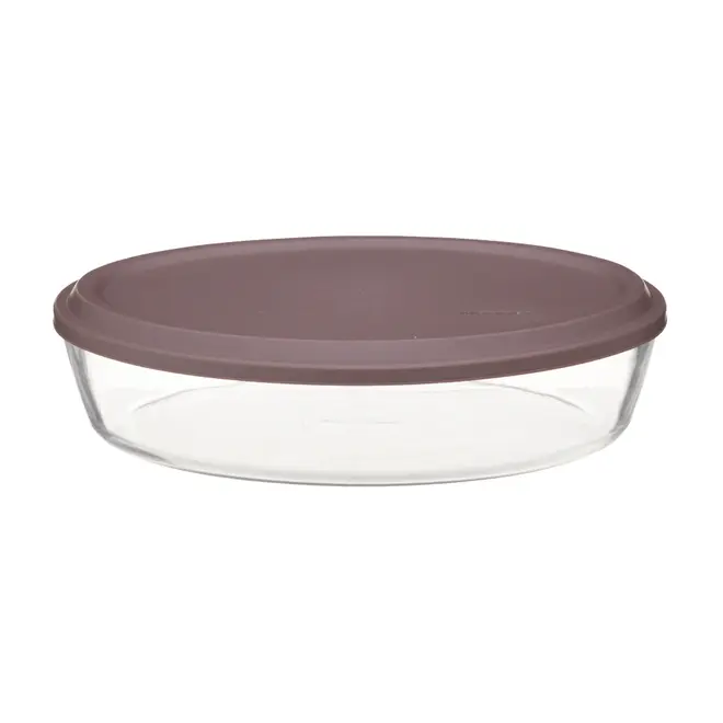 TRAVESSA REFRATÁRIA OVAL 26 CM X 18 CM BENTLEY - INCOLOR/RUBY MOCHA - Foto 1