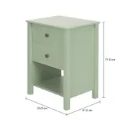 MESA DE CABECEIRA ALTA 2 GAVETAS HALQ - SÁLVIA - Foto 10