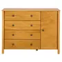 HALQ CÔMODA 4 GAVETAS/ 1 PORTA 1,20 M X 45 CM - AMÊNDOA - Foto 1