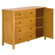 HALQ CÔMODA 4 GAVETAS/ 1 PORTA 1,20 M X 45 CM - AMÊNDOA - Foto 6
