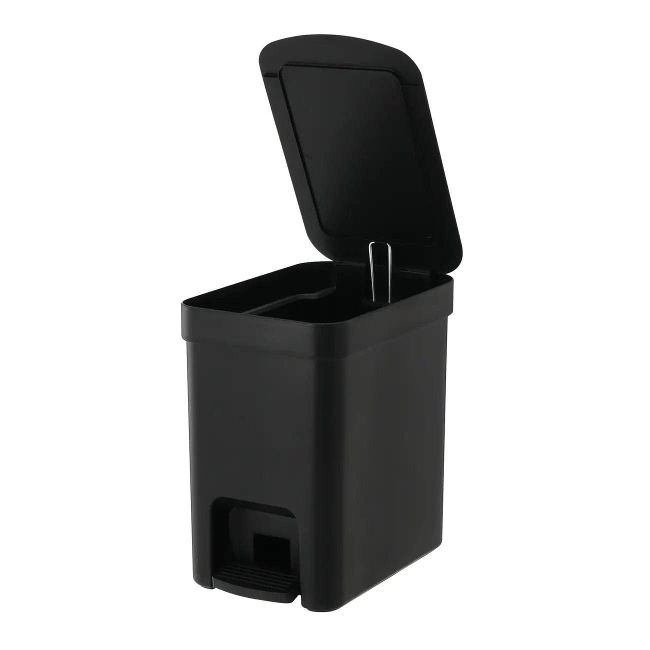 LIXEIRA COM PEDAL 6 L TRIUM - PRETO - Foto 4