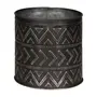 CACHEPÔ 13 CM ADIMU - PRETO/ZINCO - Foto 1