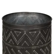 CACHEPÔ 13 CM ADIMU - PRETO/ZINCO - Foto 2