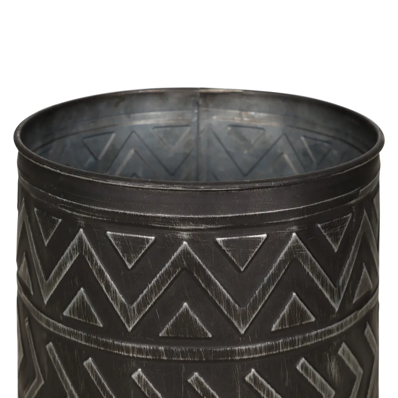 CACHEPÔ 13 CM ADIMU - PRETO/ZINCO - Foto 2