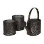 CACHEPÔ 13 CM ADIMU - PRETO/ZINCO - Foto 3