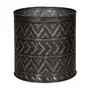 CACHEPÔ 15 CM ADIMU - PRETO/ZINCO - Foto 1