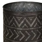 CACHEPÔ 15 CM ADIMU - PRETO/ZINCO - Foto 2