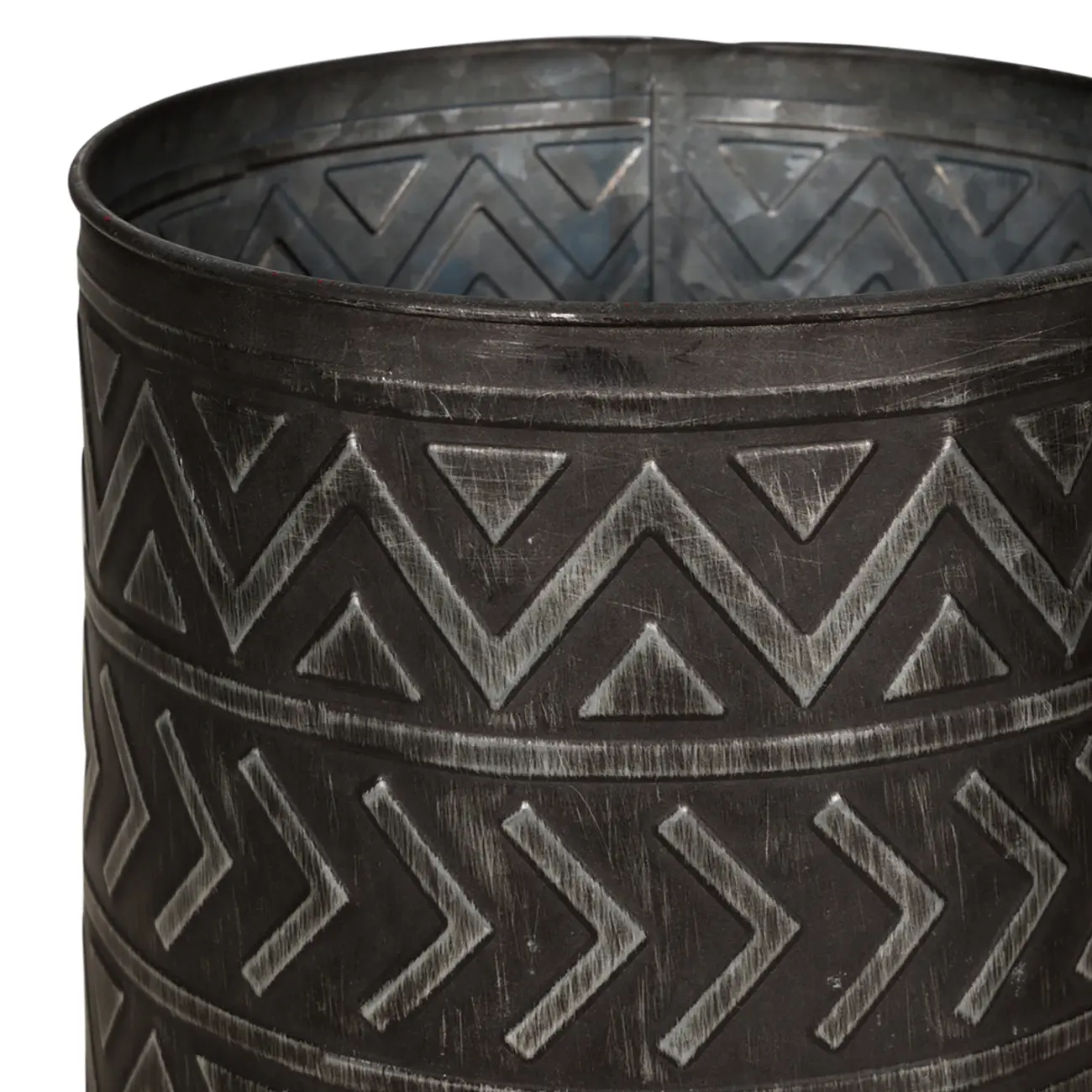 CACHEPÔ 15 CM ADIMU - PRETO/ZINCO - Foto 2