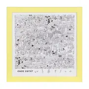 QUADRO PASSATEMPO 30 CM X 30 CM - AMARELO/BRANCO - Foto 1
