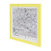 QUADRO PASSATEMPO 30 CM X 30 CM - AMARELO/BRANCO - Foto 2