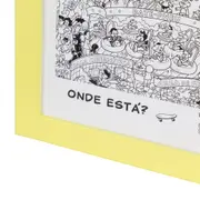 QUADRO PASSATEMPO 30 CM X 30 CM - AMARELO/BRANCO - Foto 3