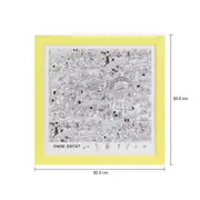 QUADRO PASSATEMPO 30 CM X 30 CM - AMARELO/BRANCO - Foto 4